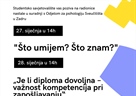 Radionice "Što umijem? Što znam?" i "Je li diploma dovoljna - važnost kompetencija pri zapošljavanju" - 27. i 28. siječnja