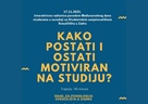 Radionica povodom Međunarodnog dana studenata "Kako postati i ostati motiviran na studiju?" - 17. studenoga 2021.