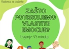 Radionica "Zašto potiskujemo vlastite emocije?" - 20. siječnja 2022.