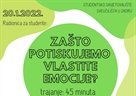 Radionica "Zašto potiskujemo vlastite emocije?" - 20. siječnja 2022.