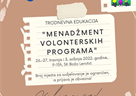 Trodnevna edukacija "Menadžment volonterskih programa"
