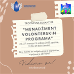 Trodnevna edukacija "Menadžment volonterskih programa"