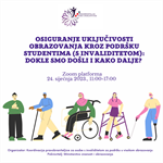 Stručni skup "Osiguranje uključivosti obrazovanja kroz podršku studentima (s invaliditetom): Dokle smo došli i kako dalje?"