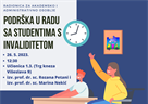 Radionica za akademsko i administrativno osoblje "Podrška u radu sa studentima s invaliditetom".