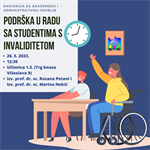Radionica za akademsko i administrativno osoblje "Podrška u radu sa studentima s invaliditetom".