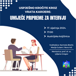 Radionica „Uspješno kročite kroz vrata karijere: umijeće pripreme za intervju“ -  17. siječnja 2024.