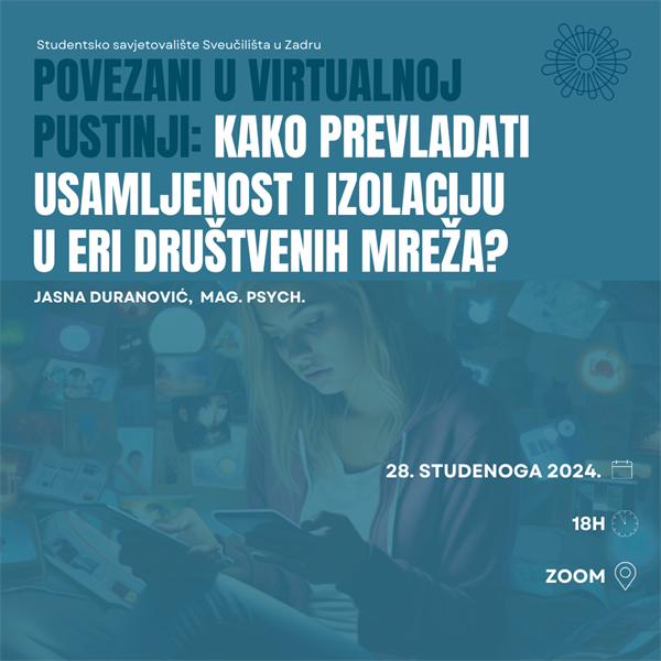 Radionica „Povezani u virtualnoj pustinji: Kako prevladati usamljenost i izolaciju u eri društvenih mreža?“