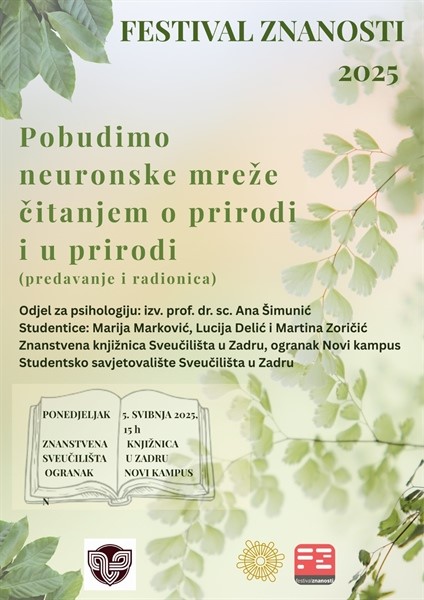 Predavanje i radionica "Probudimo neuronske mreže čitanjem o prirodi i u prirodi"