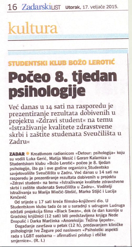 Zadarski list, 17.02.2015.