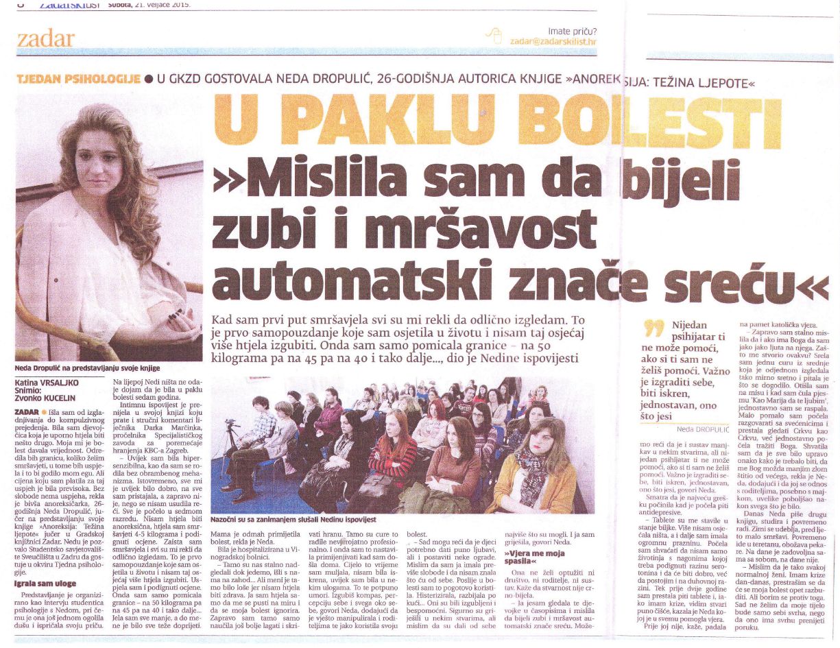 Zadarski list, 21.02.2015.